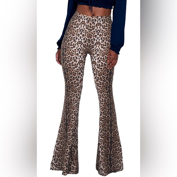 Pants & Jumpsuits Leopard Print Flared Womens Pants Poshmark — free download